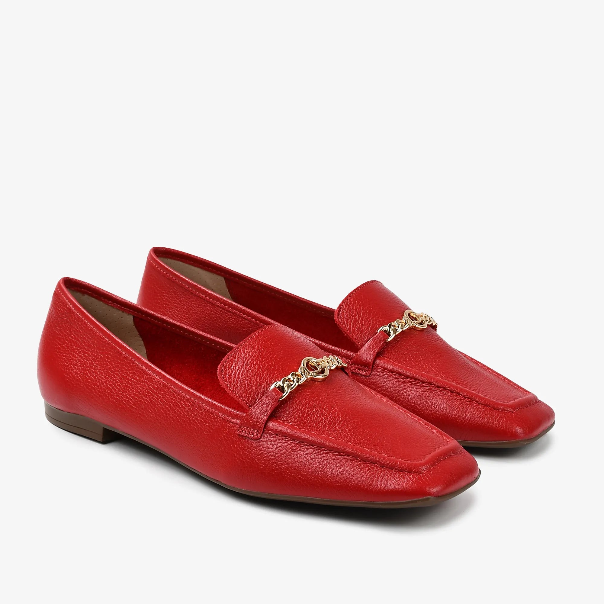 Loafer Vermelho Couro