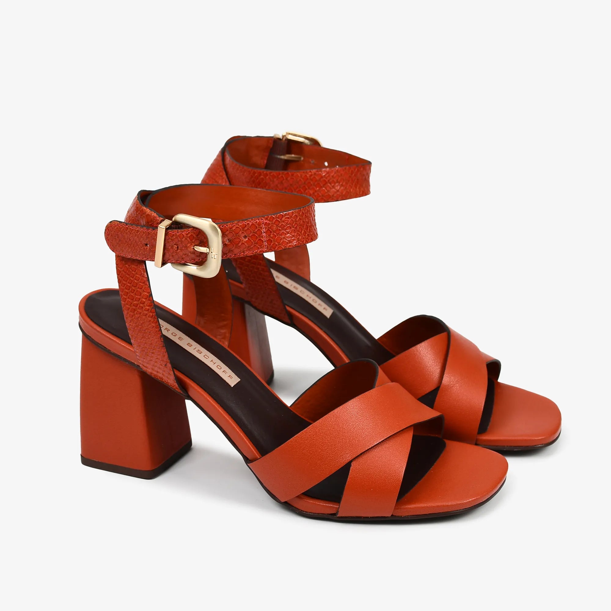 Sandália Caramelo Andina Couro Snake