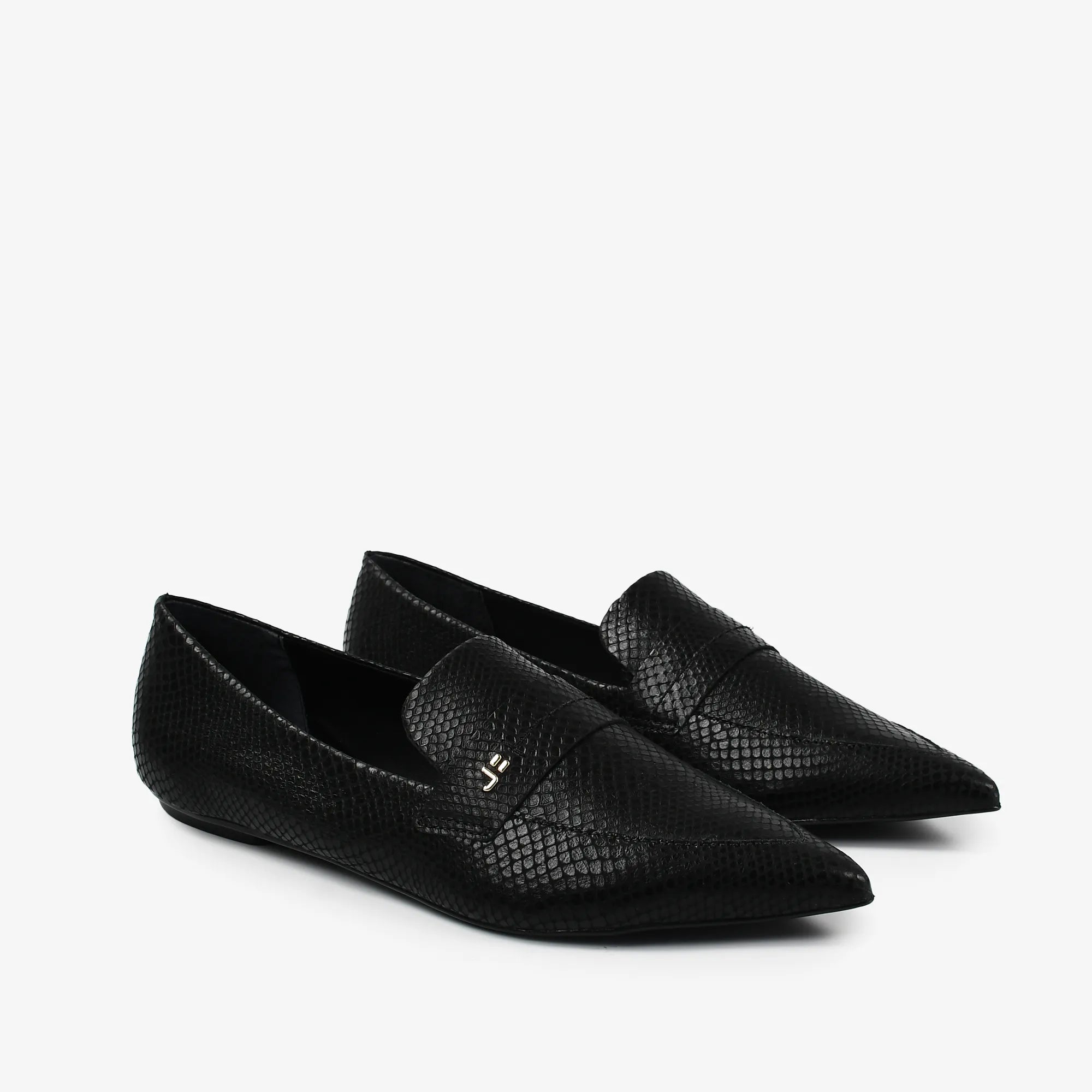 Sapatilha Preto Jb Couro Snake