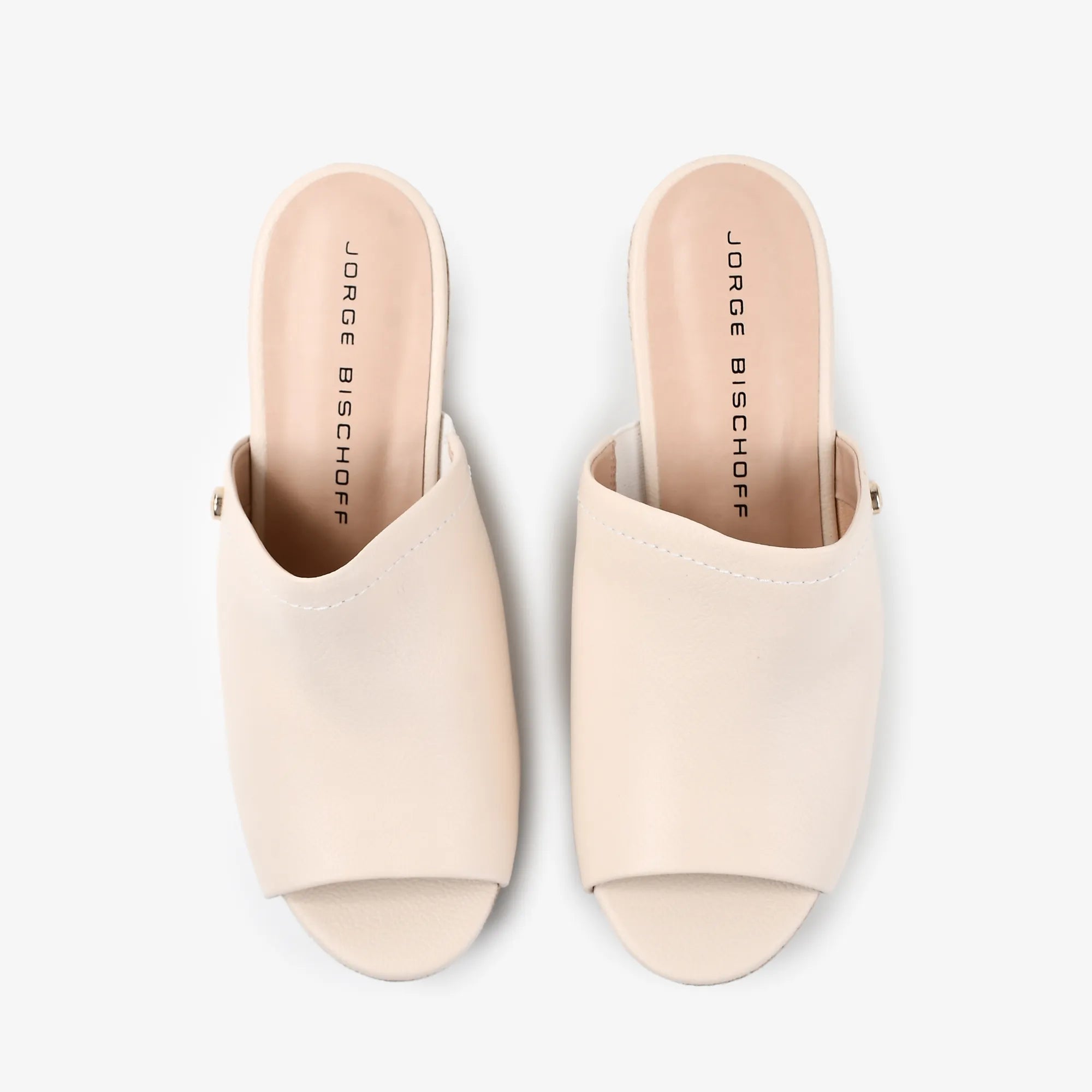 Tamanco Anabela Off White Couro