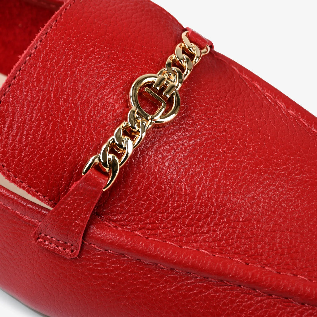 Loafer Vermelho Couro