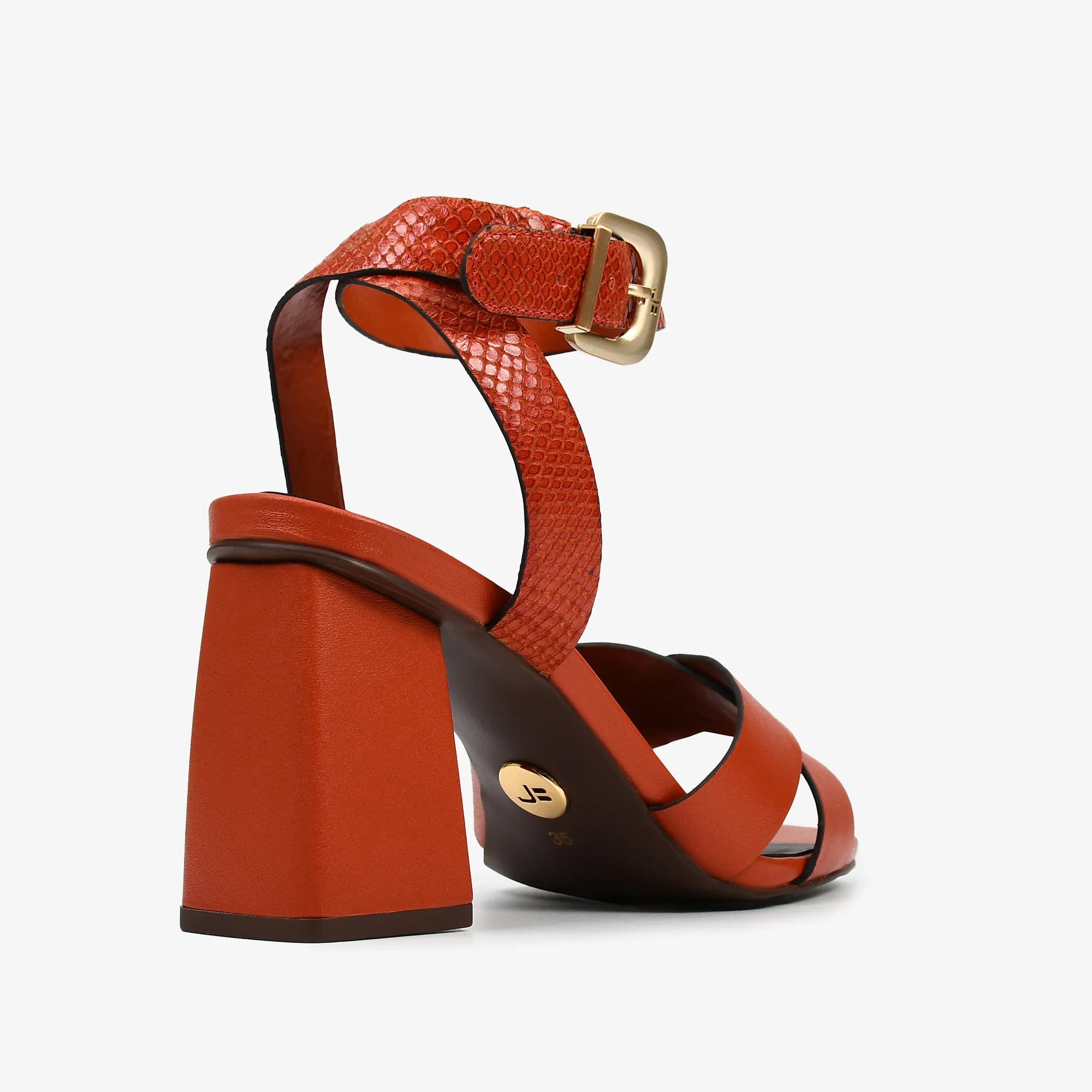 Sandália Caramelo Andina Couro Snake